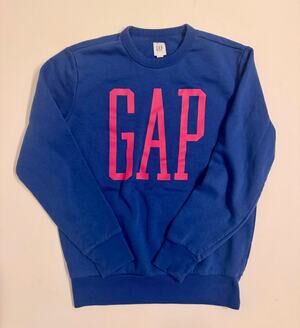 Gap Crewneck Pullover Logo Sweatshirt Blue/Pink Size XS